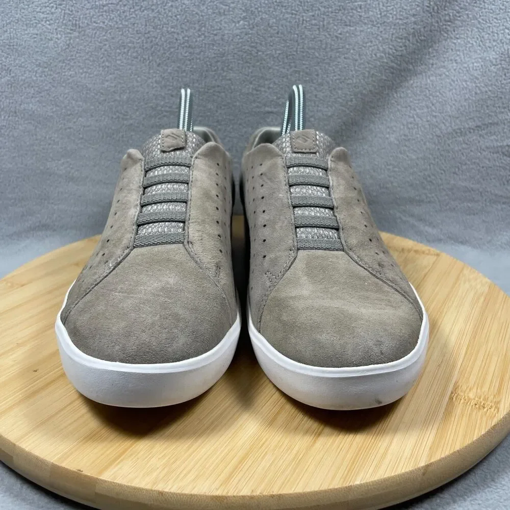Kizik Miami Womens 9.5 M Taupe Suede Shoes Hands Free Slip On Comfort Sneakers